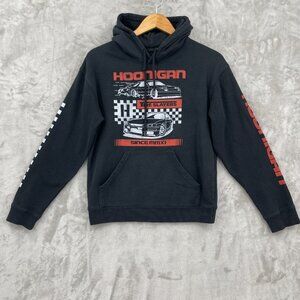 Hoonigan Tire Slayers Pullover Graphic Hoodie Sweatshirt Spellout Black